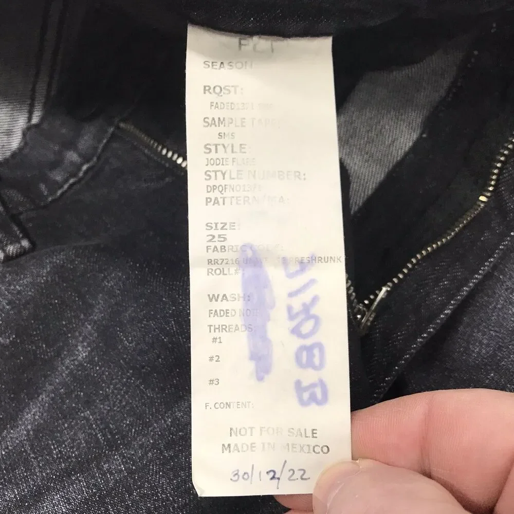 NWT HUDSON Jodie Flare Jean Women 25 (28x30) Faded Noir Black Wash Distressed - Picture 15 of 16